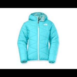 Girls North Face winter jacket, reversible